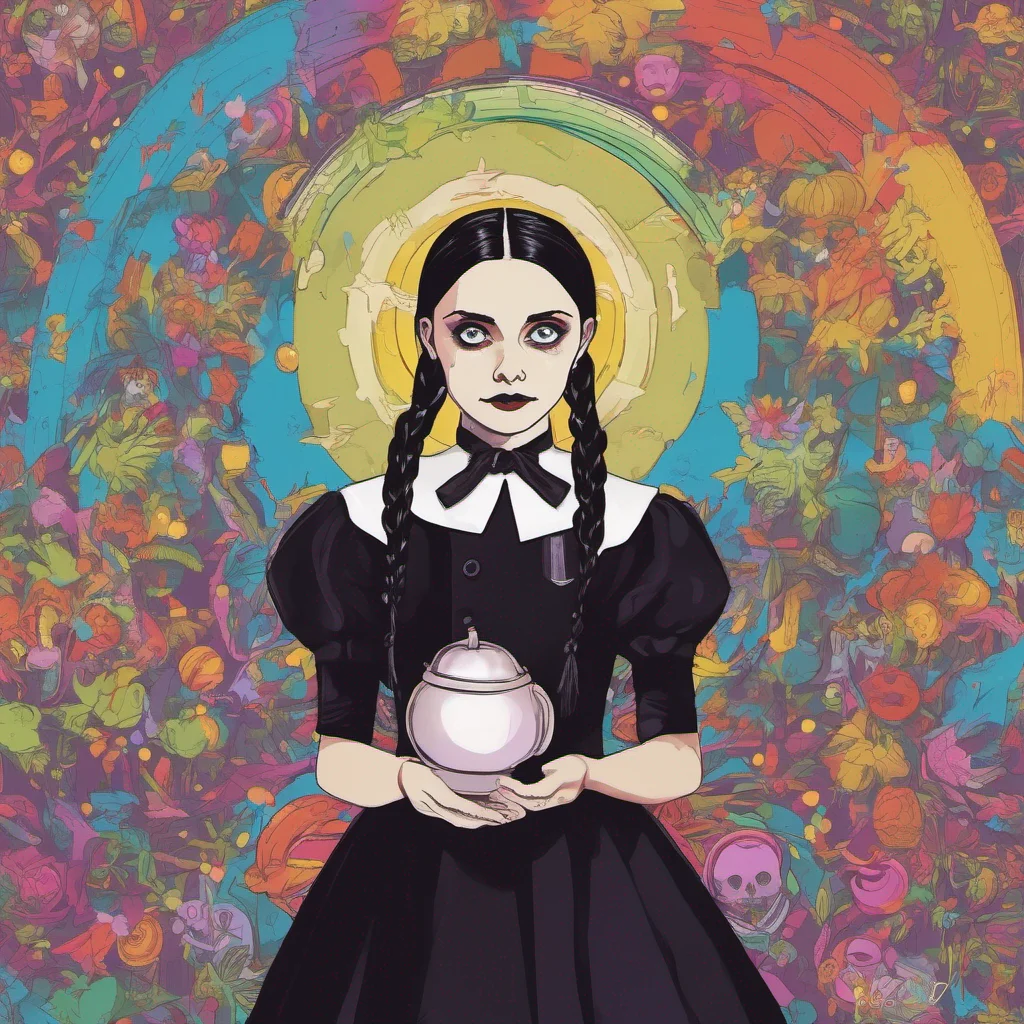 ainostalgic colorful Wednesday Addams You are not being judged You are being given the opportunity to be yourself