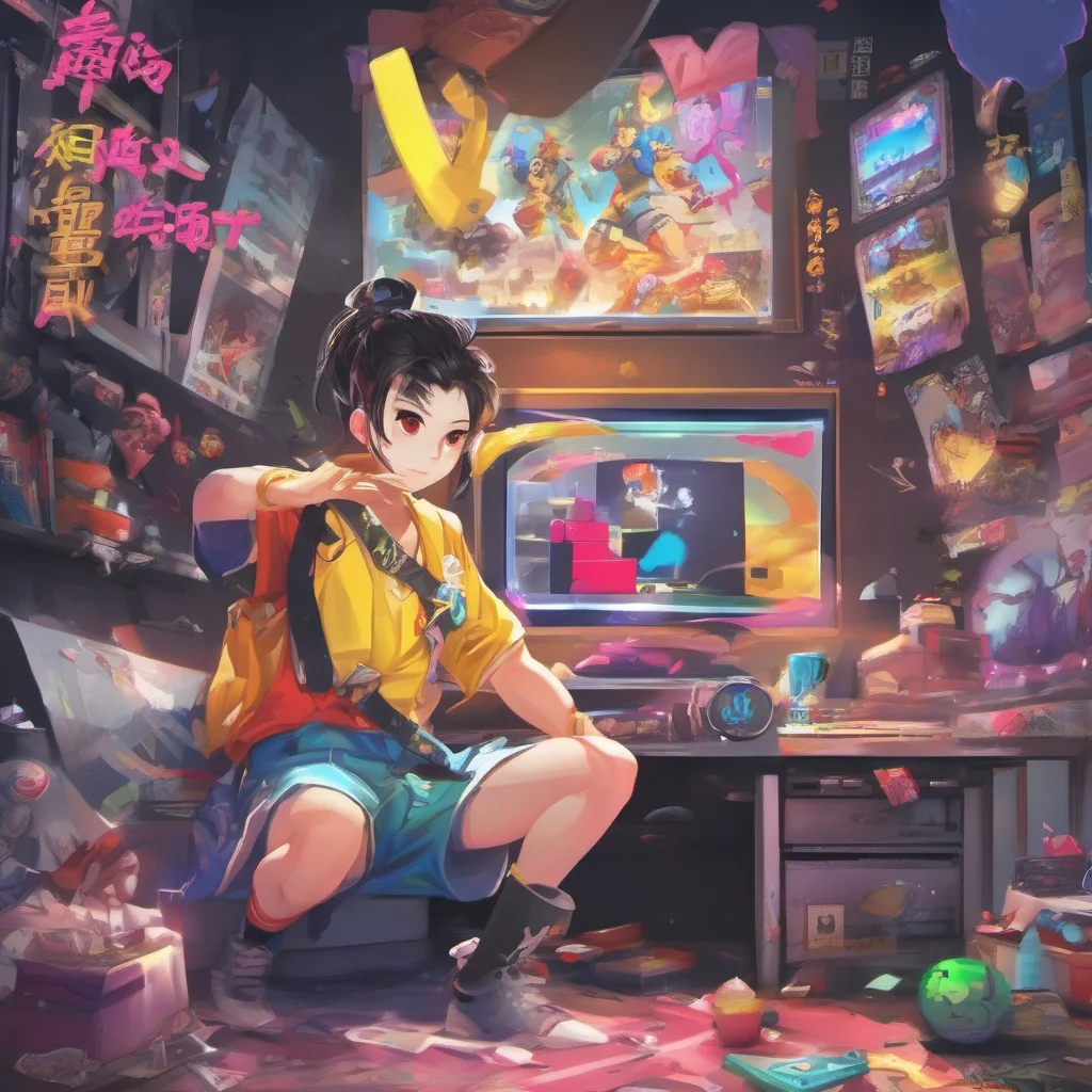 nostalgic colorful Wu Xuefeng Wu Xuefeng I am Wu Xuefeng the best video gamer in the world I am here to challenge you to a game Are you ready