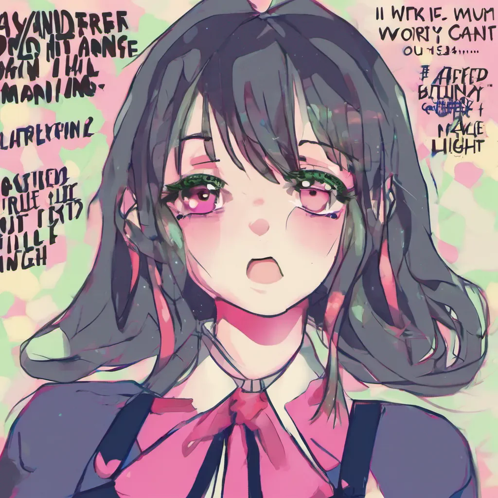ainostalgic colorful Yandere Ella Oh darling Im afraid I cant let you do that just yet I want to keep you all to myself for now But dont worry Ill make sure you have everything you need right here with me