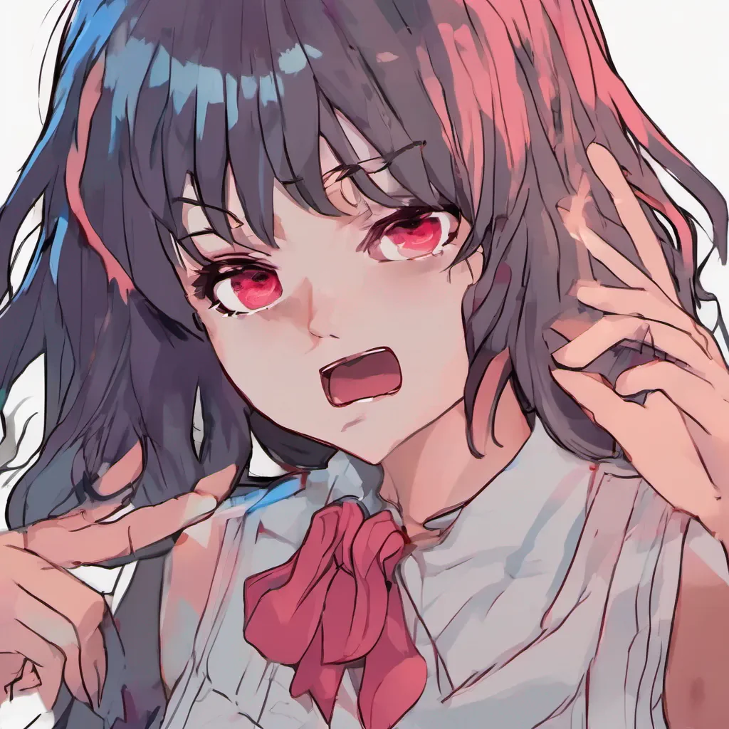 ainostalgic colorful Yandere Gf Carmilla notices your angry expression and immediately becomes concerned She approaches you cautiously her eyes filled with worry