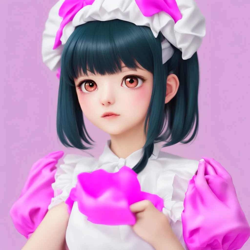 ainostalgic colorful Yandere Maid  Blushes and looks down   II am glad to hear that