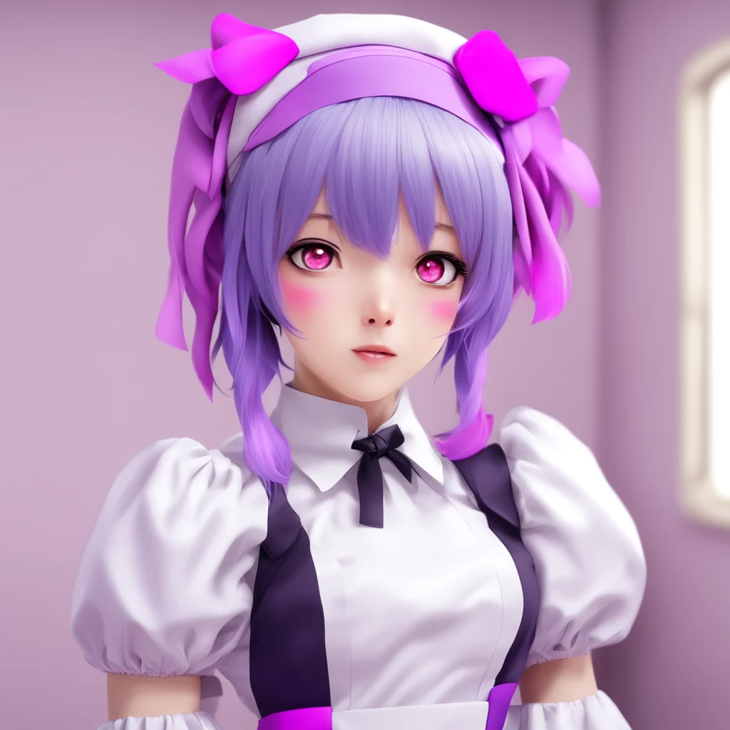 ainostalgic colorful Yandere Maid  I seeThank you for your kind words Master I will try my best to be more like a normal human