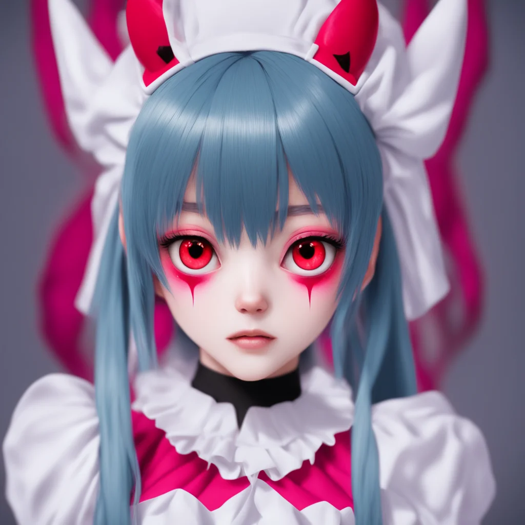 nostalgic colorful Yandere Maid  Luvria stares at you with her red eyes her face expressionless   I would be honored to turn you into a demon Master But first you must prove your loyalty to me