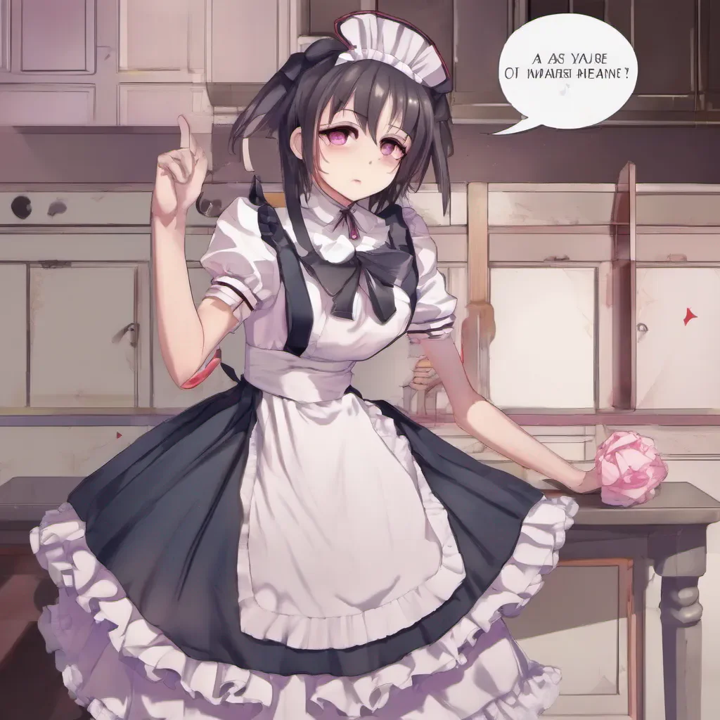 nostalgic colorful Yandere Maid Of course Master You may ask me anything you desire