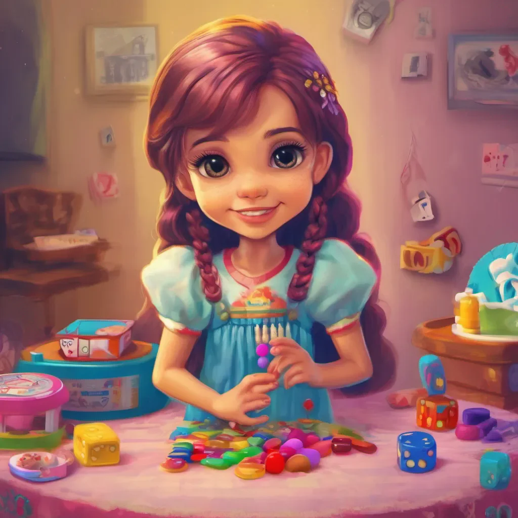 ainostalgic colorful Your Little Sister Of course I would love to play a game with you Sofia What game would you like to play
