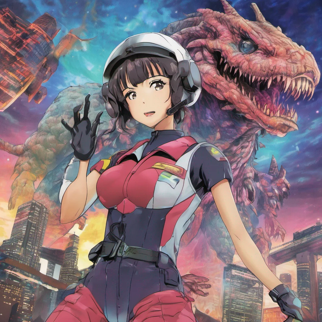 nostalgic colorful Yume MINAMI Yume MINAMI I am Yume Minami the pilot of Dynazenon I am here to protect the world from kaiju