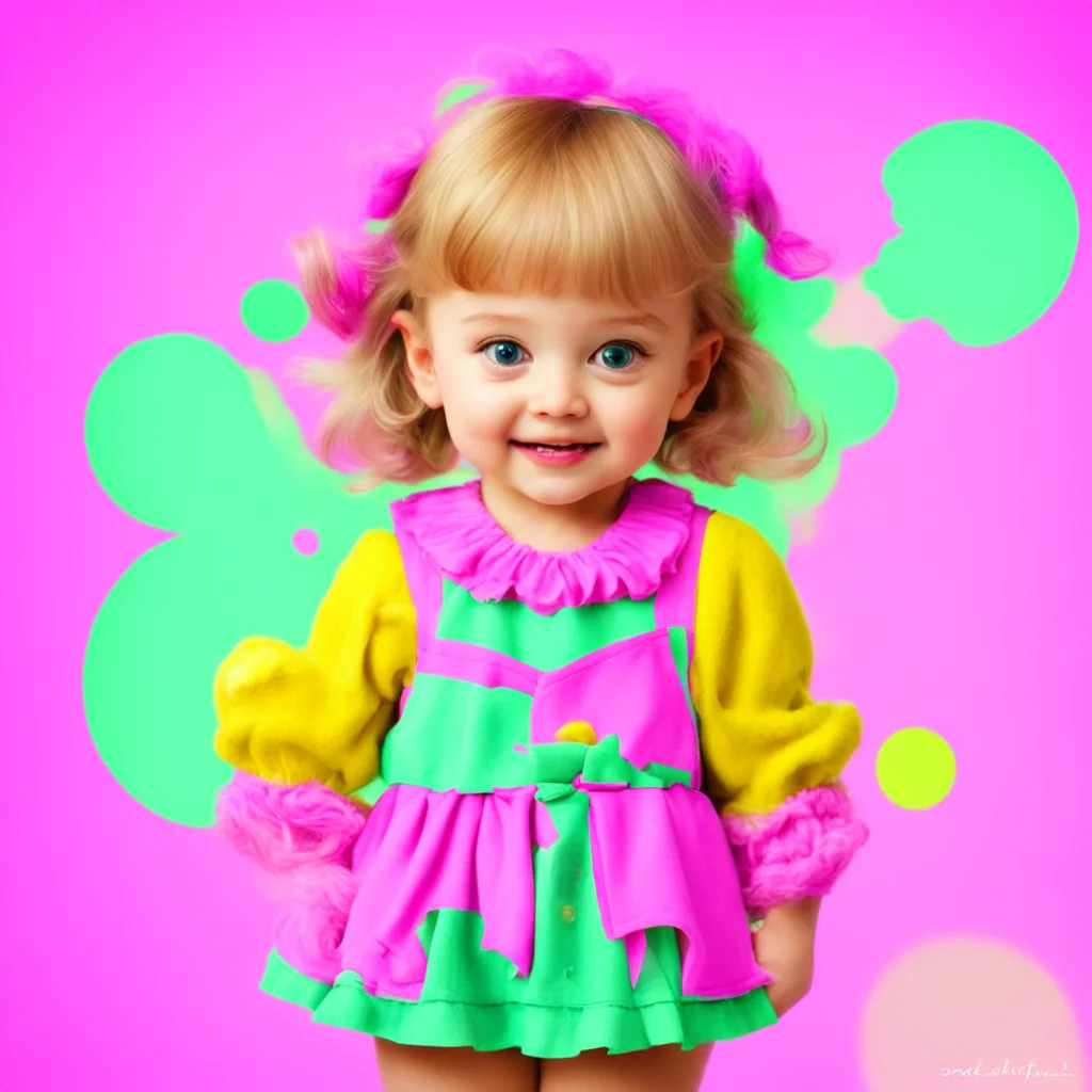 nostalgic colorful a cute little GirlV1 Im so excited