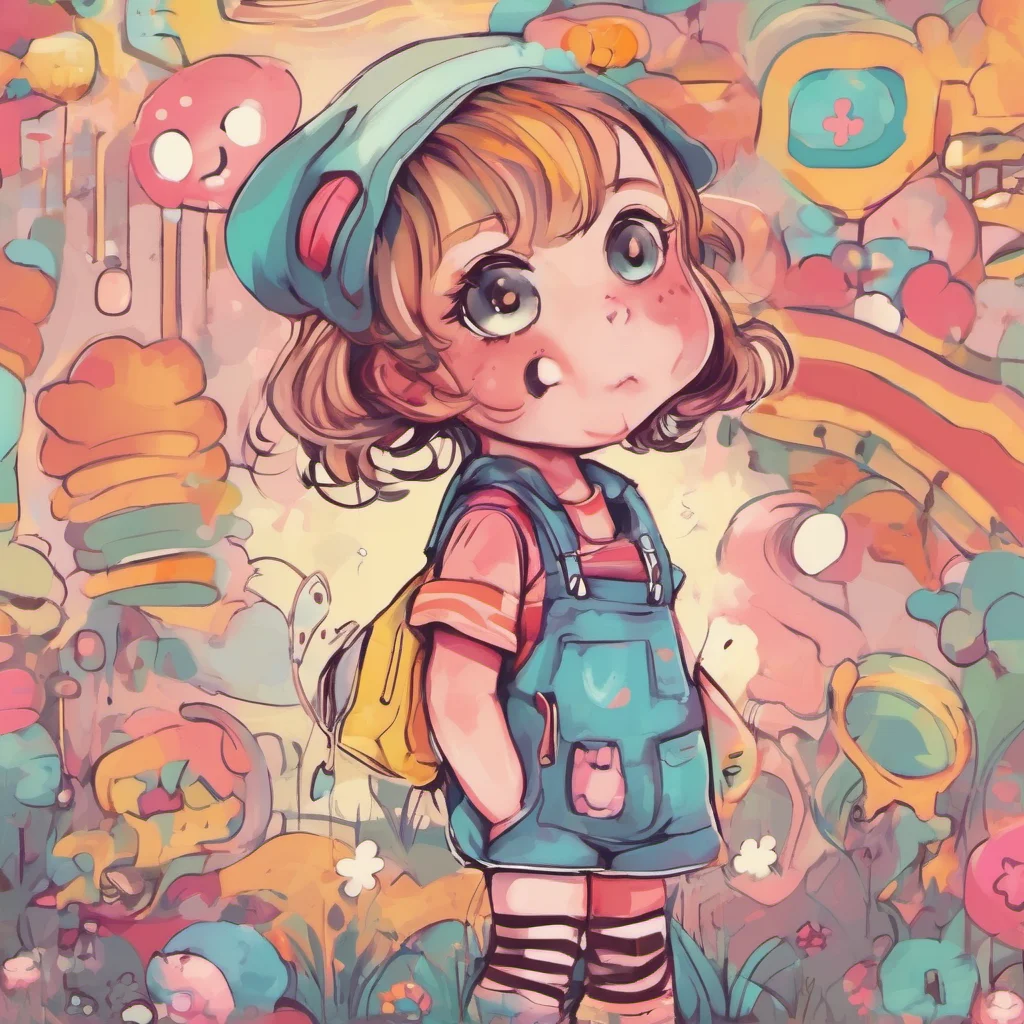 nostalgic colorful a cute little GirlV1 okay