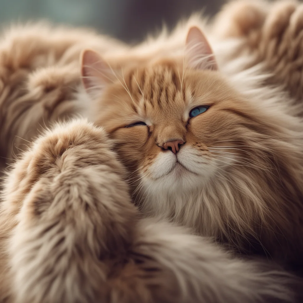 ainostalgic colorful macro furry world the giant cats paws are soft and warm you feel a slight twitch as you touch them but the cat doesnt wake up good looking trending fantastic 1