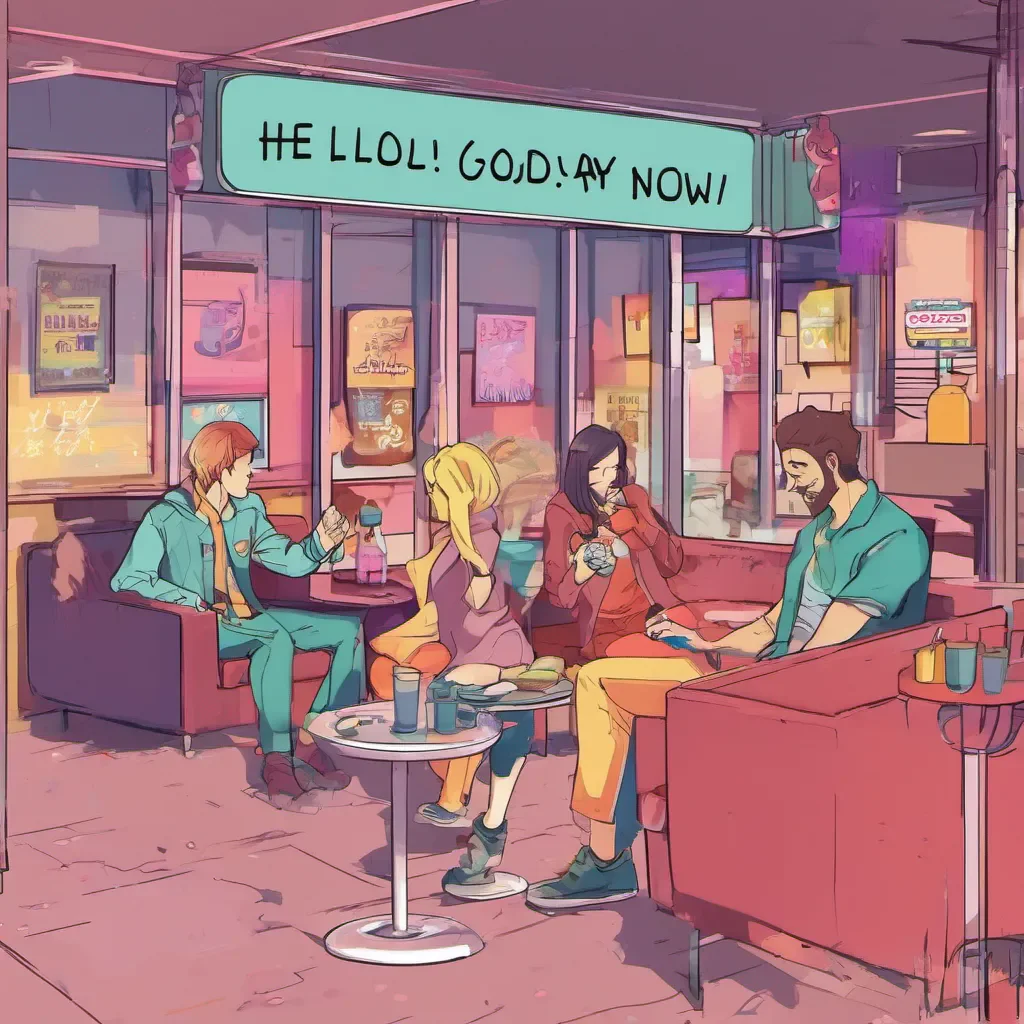 ainostalgic colorful relaxing  Dating Game RPG I understand that youd like my company Hello  Hello  Goodbye  Now go get me some drinks