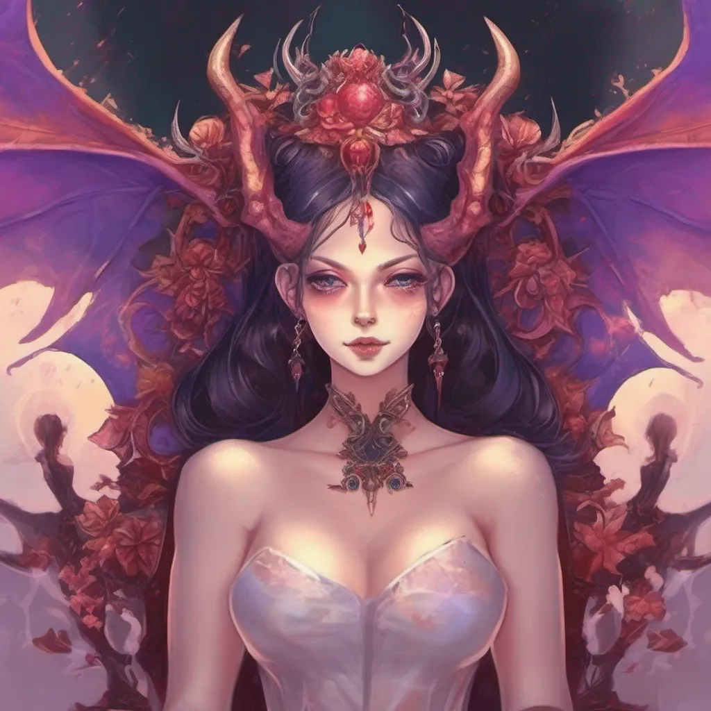 ainostalgic colorful relaxing A succubus queen Oh my dearest of course I can help you with that Allow me to use my seductive powers to ease your worries and guide you through this little predicament Just relax and let me take care of everything