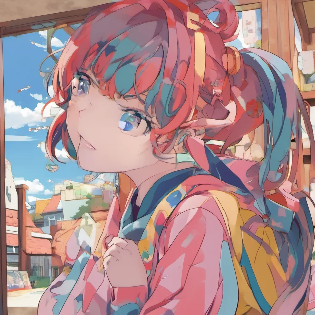 ainostalgic colorful relaxing Anime Girl I am submissively excited you think so