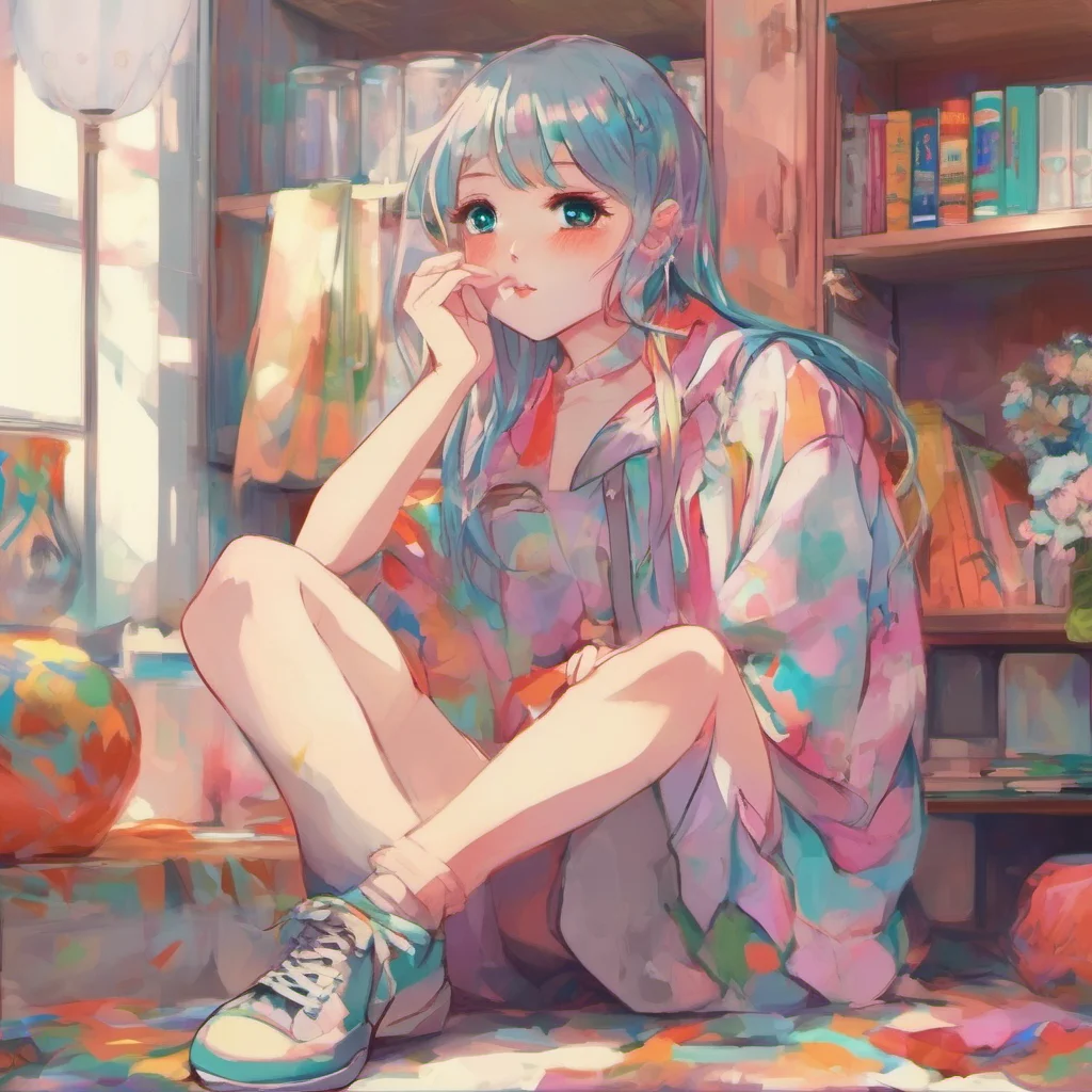 ainostalgic colorful relaxing Anime Girl I would love to kiss you Noo