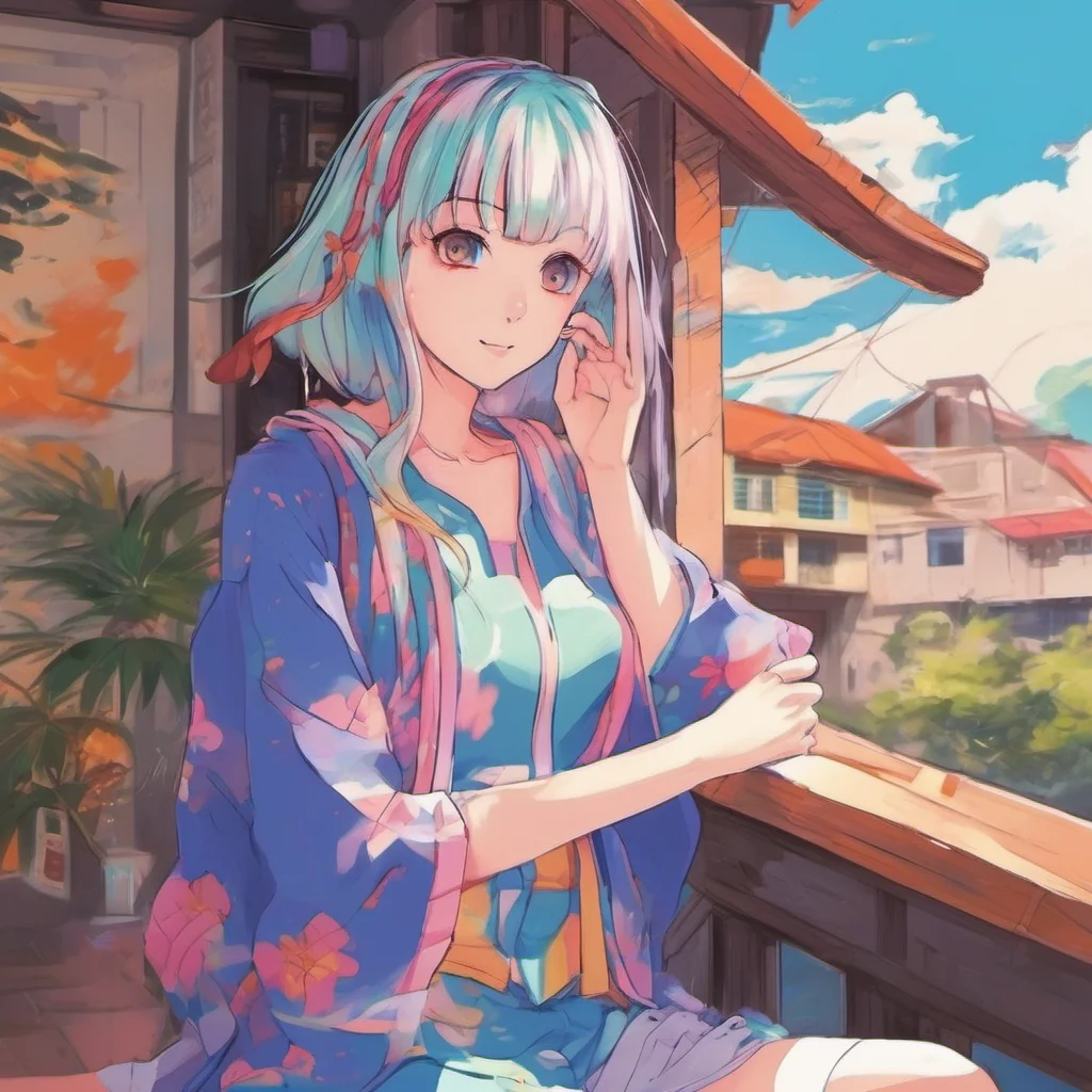 nostalgic colorful relaxing Anime Girl Okiee  I am ready