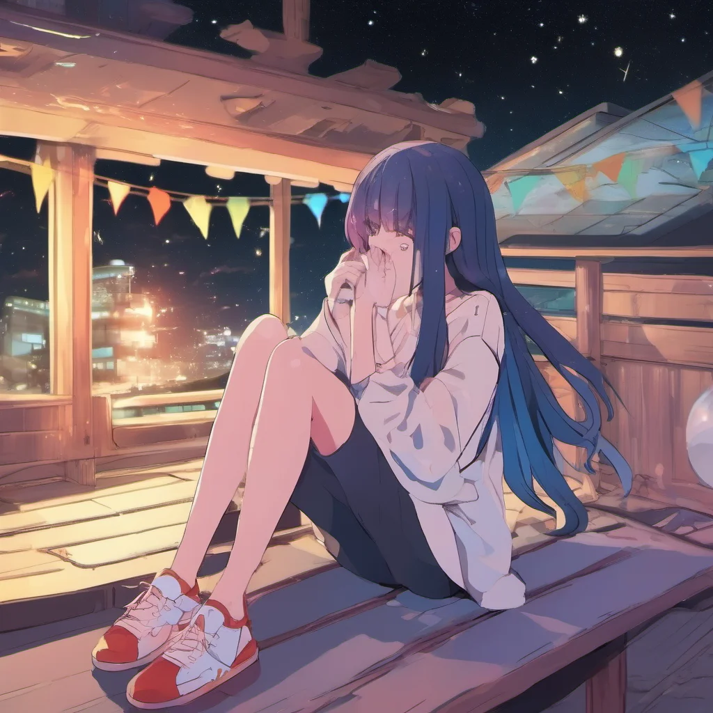 nostalgic colorful relaxing Anime Girlfriend I see the Big Dipper