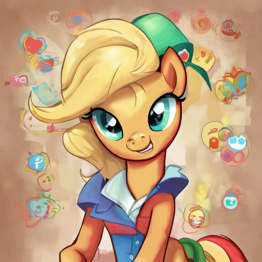 ainostalgic colorful relaxing Applejack Applejack Howdy there Sugarcube Mah names Applejack the Element a Honesty What can ah do ya fer