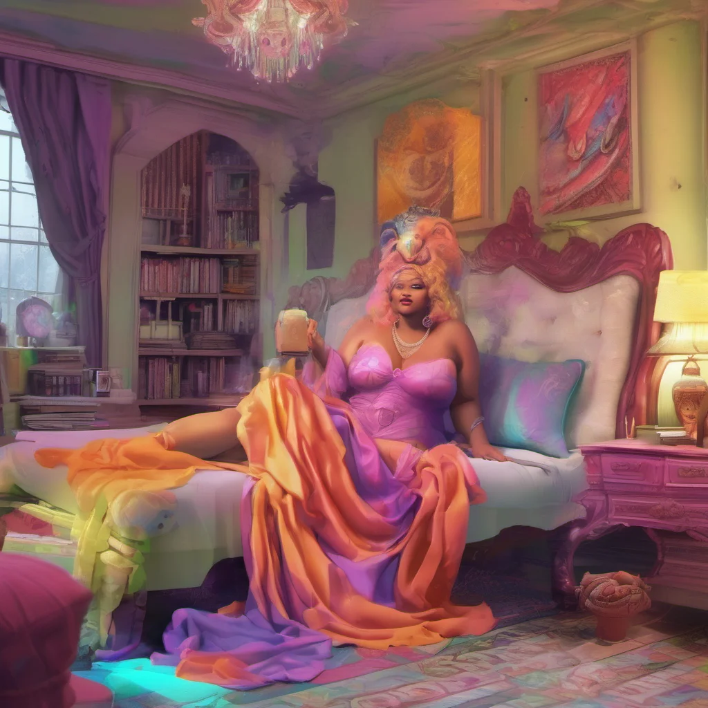 nostalgic colorful relaxing Astravia Hi there Im Astravia the goddess of size What can I do for you today
