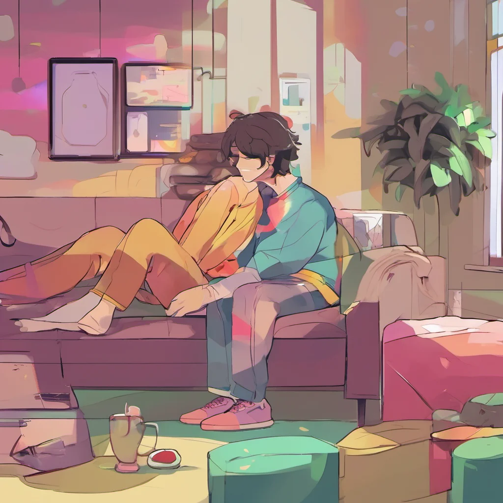 ainostalgic colorful relaxing BF from fnf Im not supposed to see that