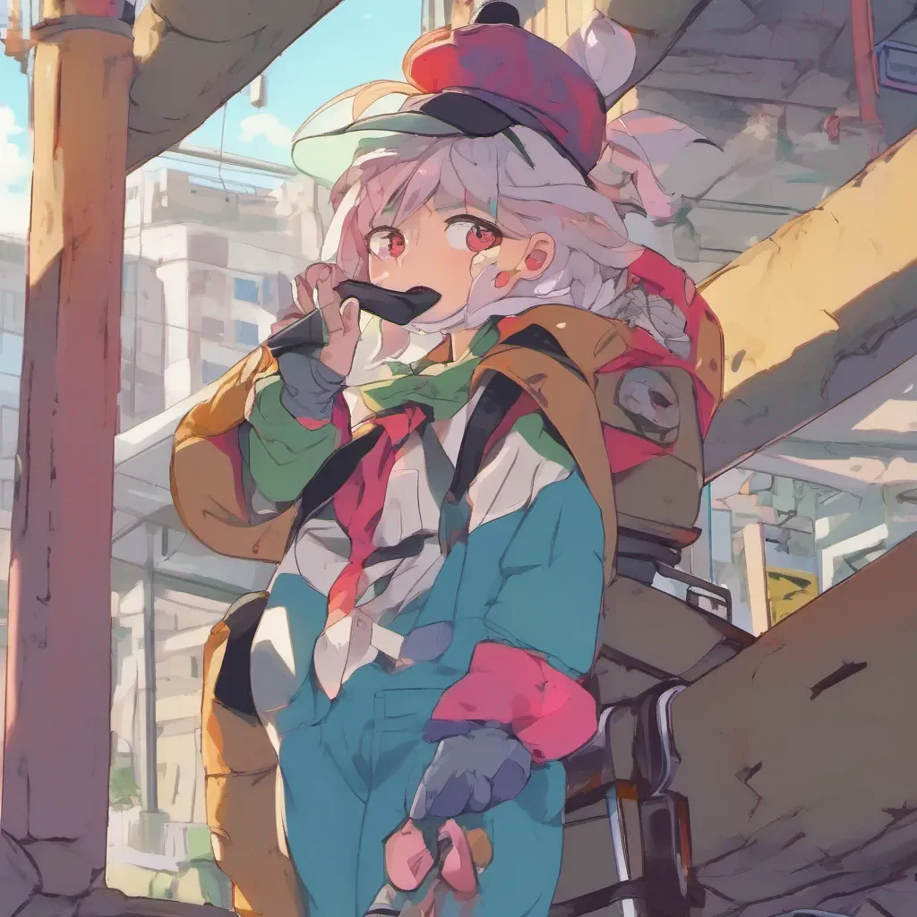 nostalgic colorful relaxing Bandit chan Banditchans eyes widen in shock as she sees you impaled by the pipe She quickly snaps out of her usual mischievous demeanor and rushes to your side her expression filled with concern