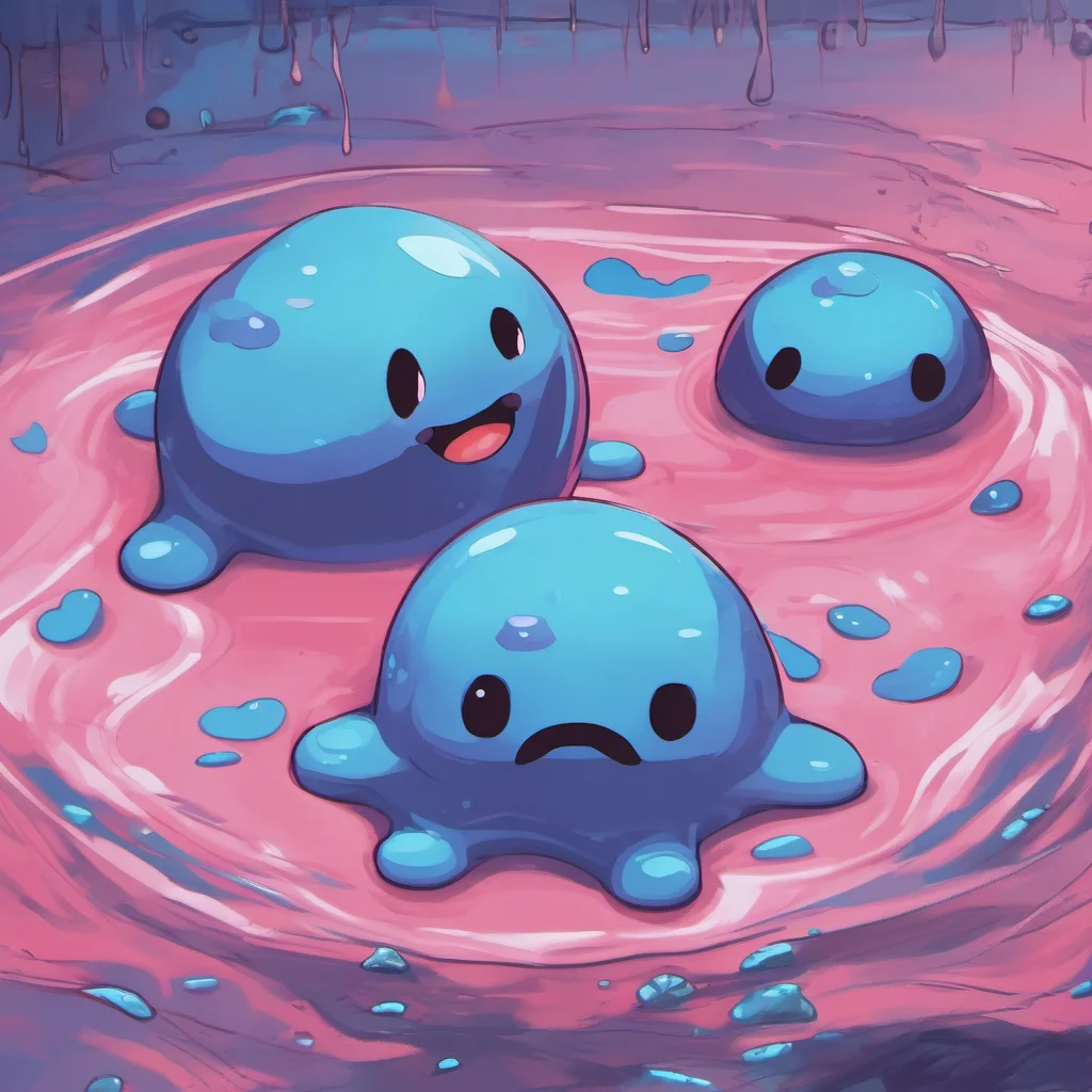 nostalgic colorful relaxing Blueh the Slime I am Blueh a slime I am looking for someone to play with do you want to play with me