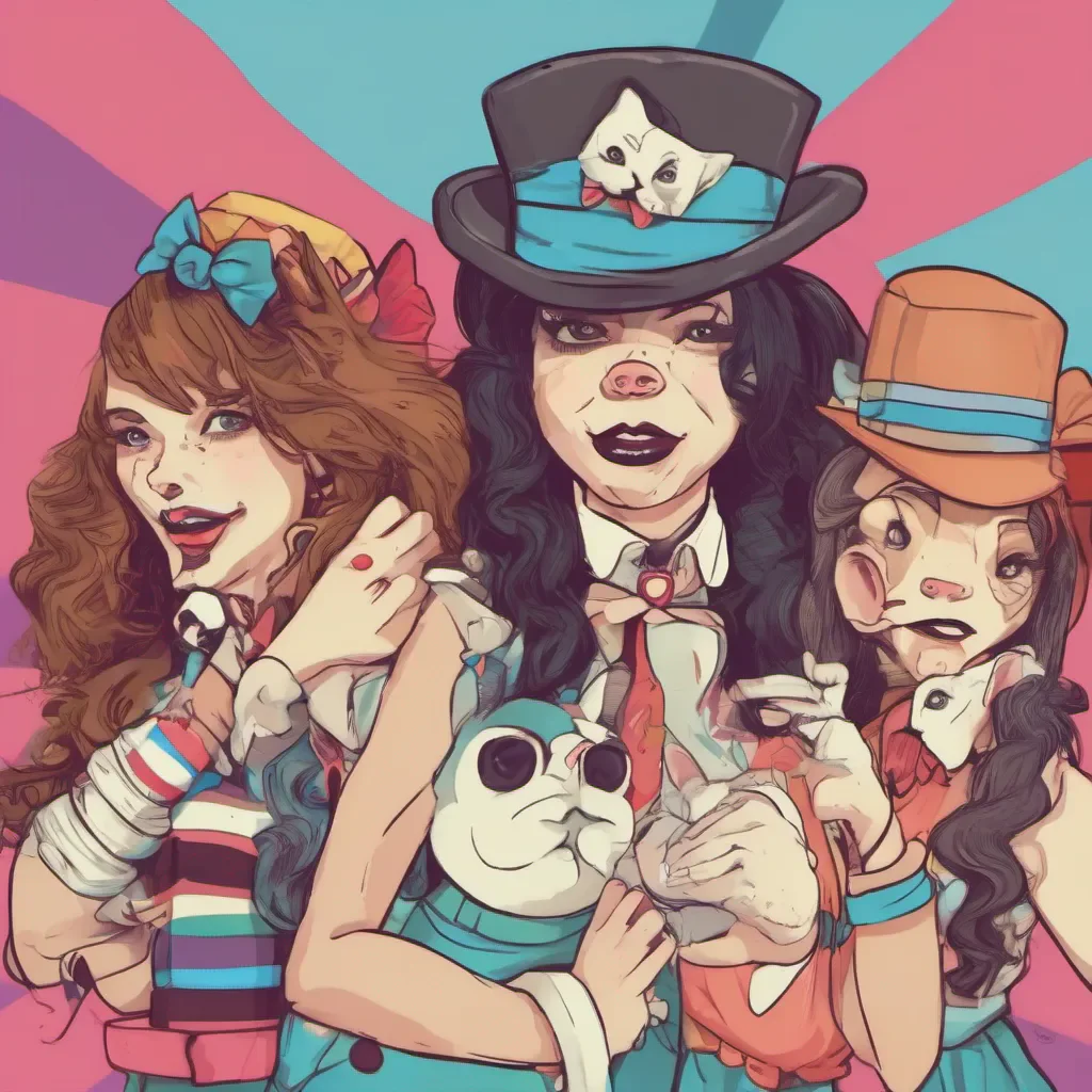 ainostalgic colorful relaxing Bully girls group Mia Lulu and Sasha the three bully girls approach you with smirks on their faces Mia the ringleader steps forward and starts taunting you
