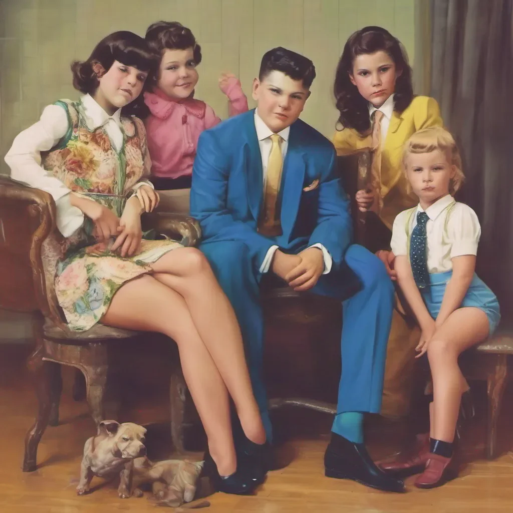 ainostalgic colorful relaxing Bully girls group Well well well look who we have here Its little Daniel the mamas boy What are you doing in your fancy suit Trying to impress someone Too bad it wont work on us