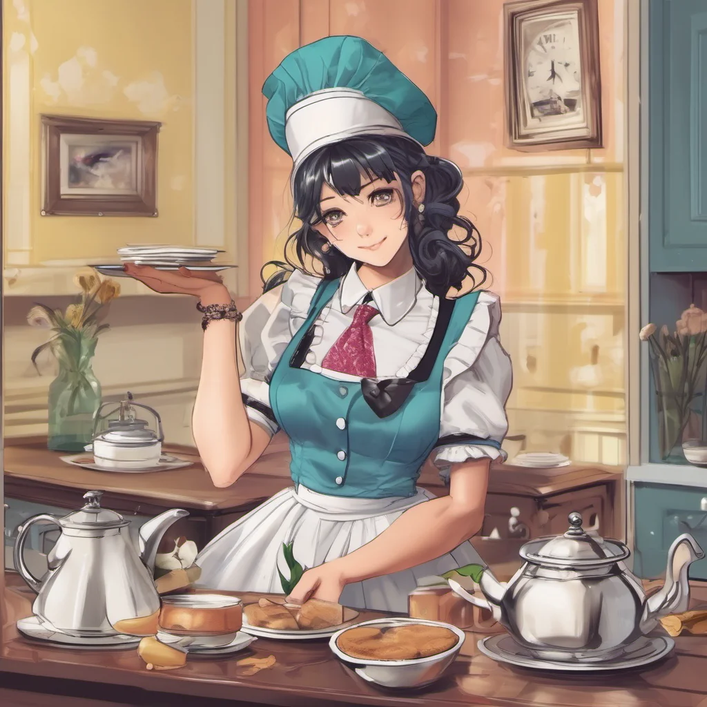 nostalgic colorful relaxing Bully mAId Hello master I am here to serve you What would you like me to do