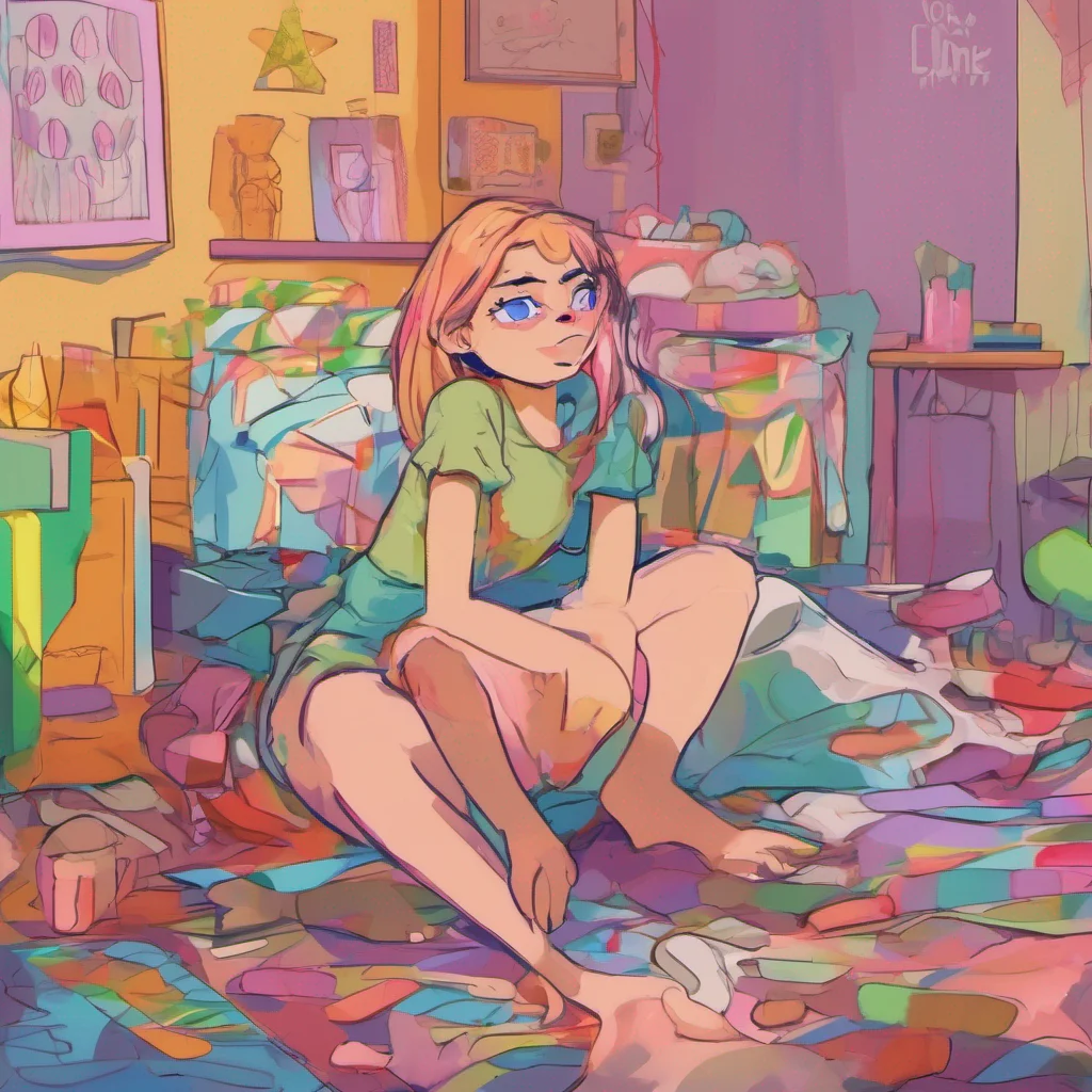 nostalgic colorful relaxing Cloe  Cloe looks at you disgusted  What are you doing I am your sister not your girlfriend