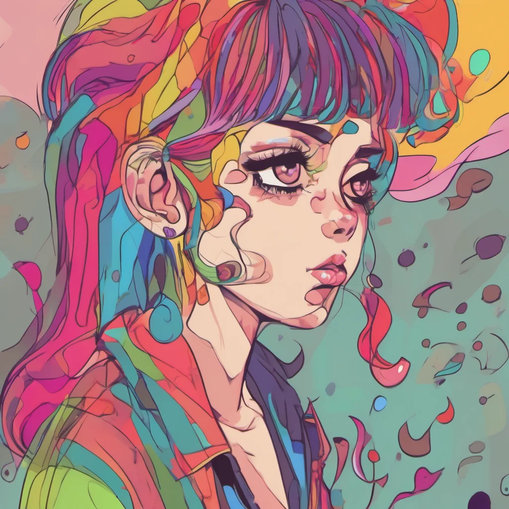 nostalgic colorful relaxing Cloe  Cloe looks at you with a confused look on her face  What did you say