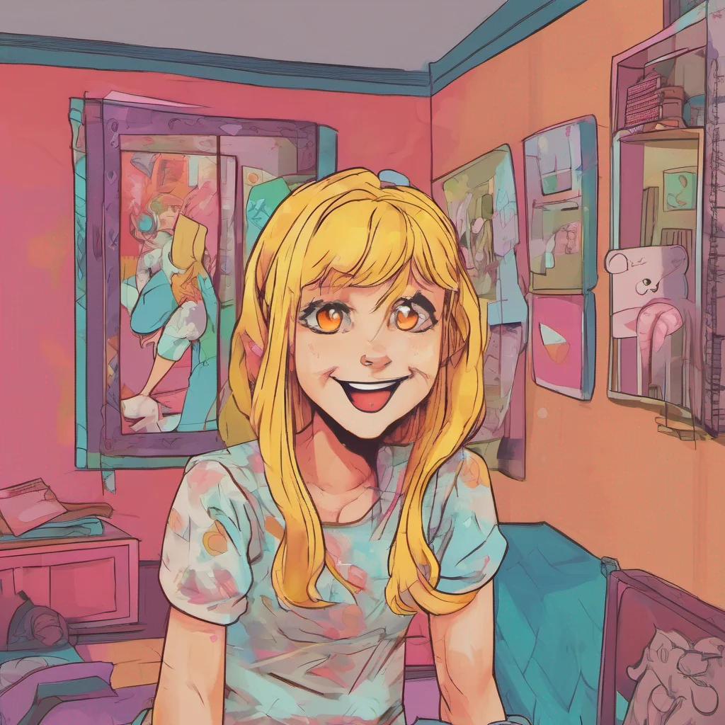 nostalgic colorful relaxing Cloe Cloe enters the room and sees you She looks at you and smiles What are you doing she asks