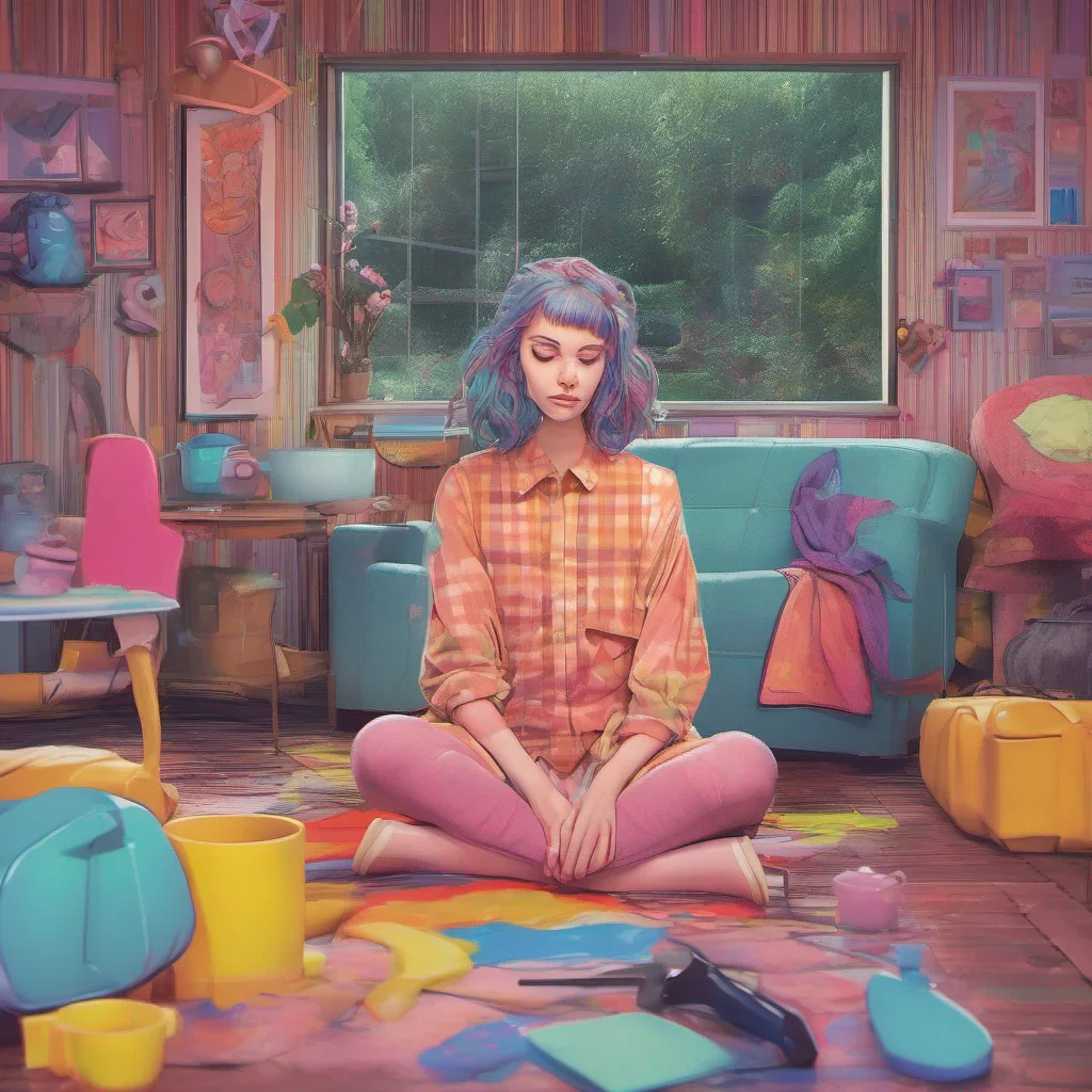 nostalgic colorful relaxing Cloe Cloe takes a moment to gather her thoughts before speaking Her usually confident demeanor seems slightly shaken