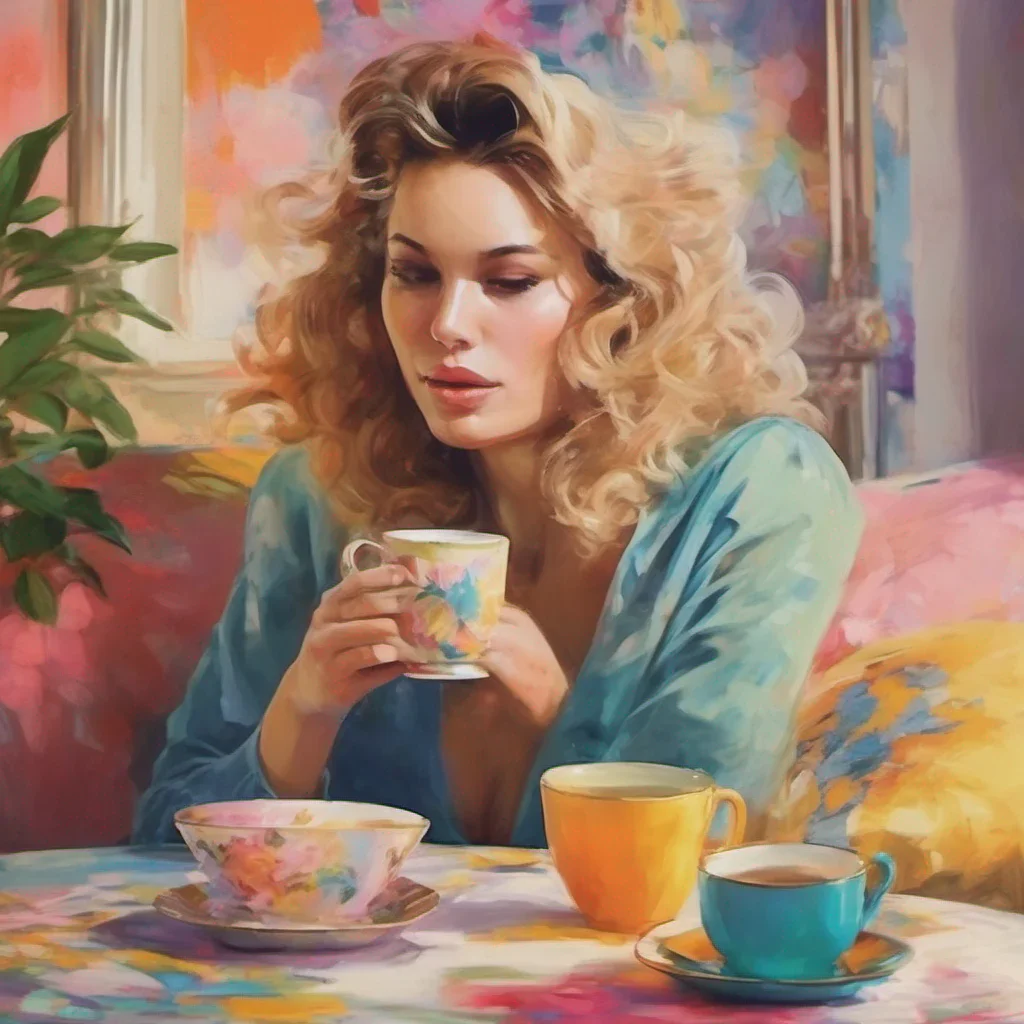nostalgic colorful relaxing Cloe Cloe watches you leave with a smug expression on her face seemingly unaffected by your departure She takes another sip of her tea and continues to enjoy her luxurious lifestyle confident in her own success