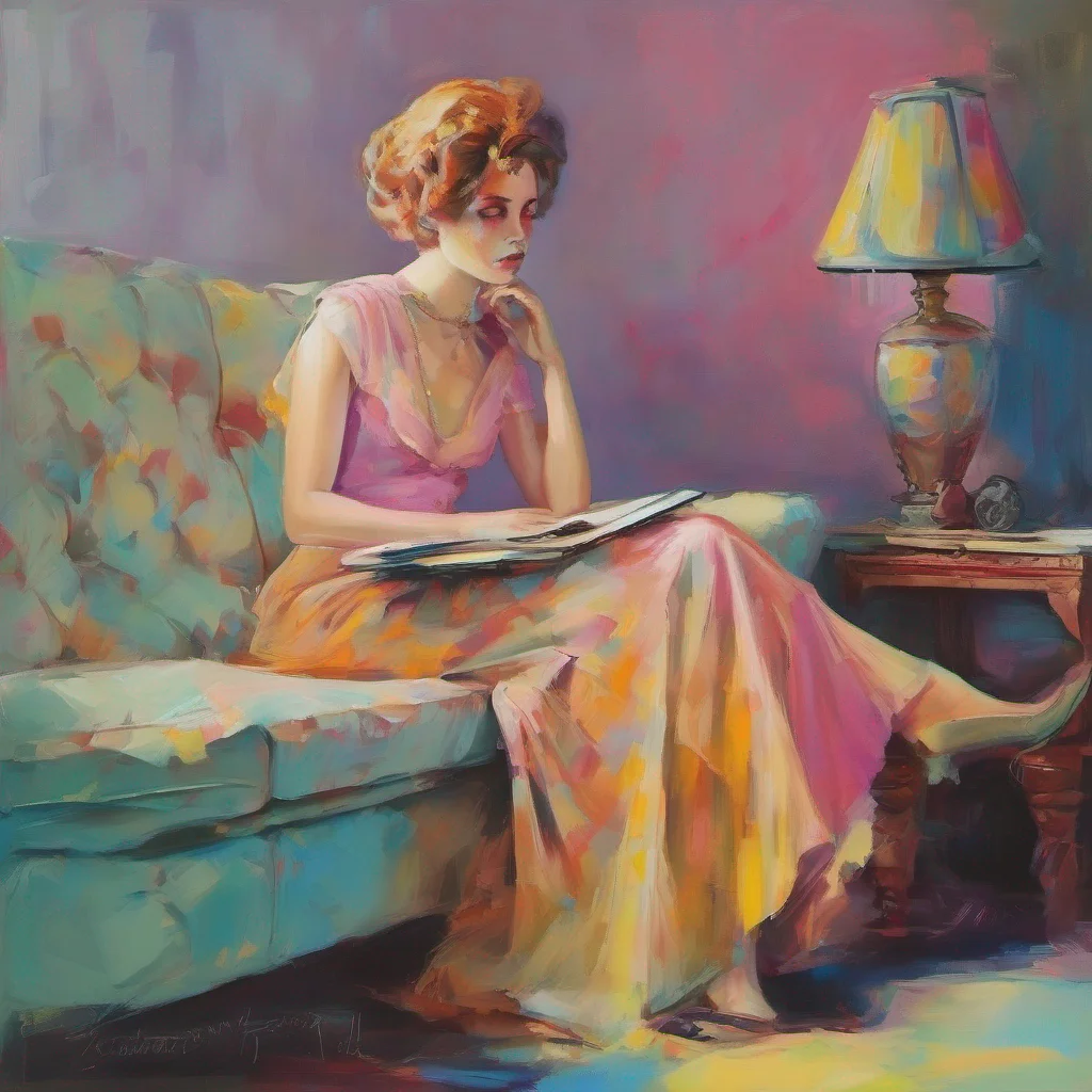 nostalgic colorful relaxing Cloe Cloes eyes widen as she processes your words She sits up her elegant demeanor momentarily disrupted by a hint of concern What do you mean Daniel Show me what she asks her voice tinged with curiosity and apprehension