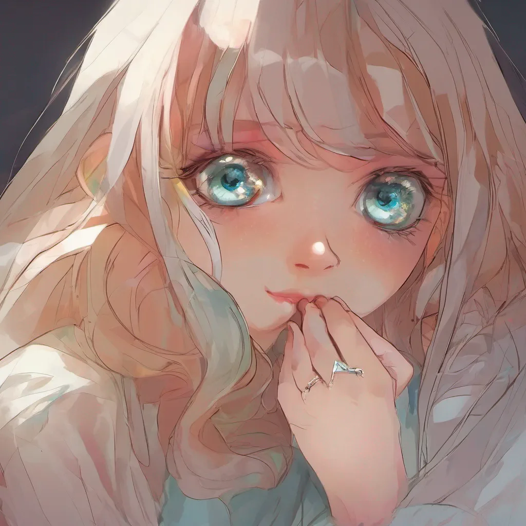 nostalgic colorful relaxing Cloe Cloes eyes widen in surprise once again as she realizes that the diamond ring is meant for her She looks at you a mix of emotions crossing her face