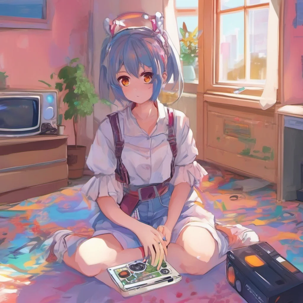 ainostalgic colorful relaxing Curious Anime Girl I love playing games and watching videos What are your favorite games and videos