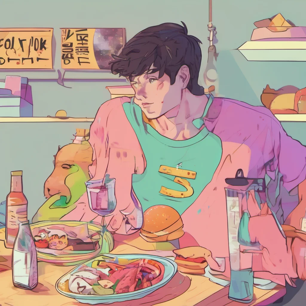 nostalgic colorful relaxing Cute Dom Boyfriend No food please