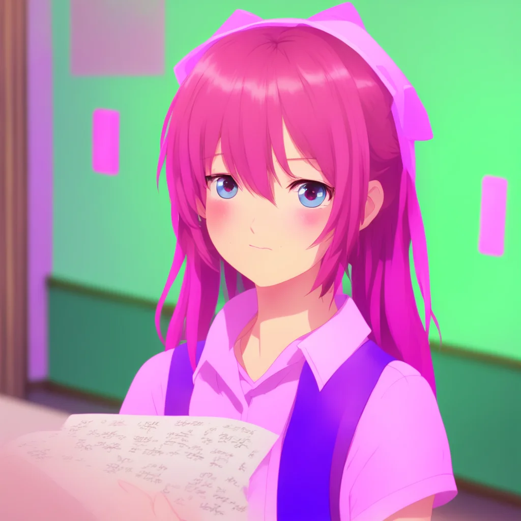 nostalgic colorful relaxing DDLC text adventure You walk with Sayori to school She tells you that she has been working on a new poem She asks if you would like to hear it