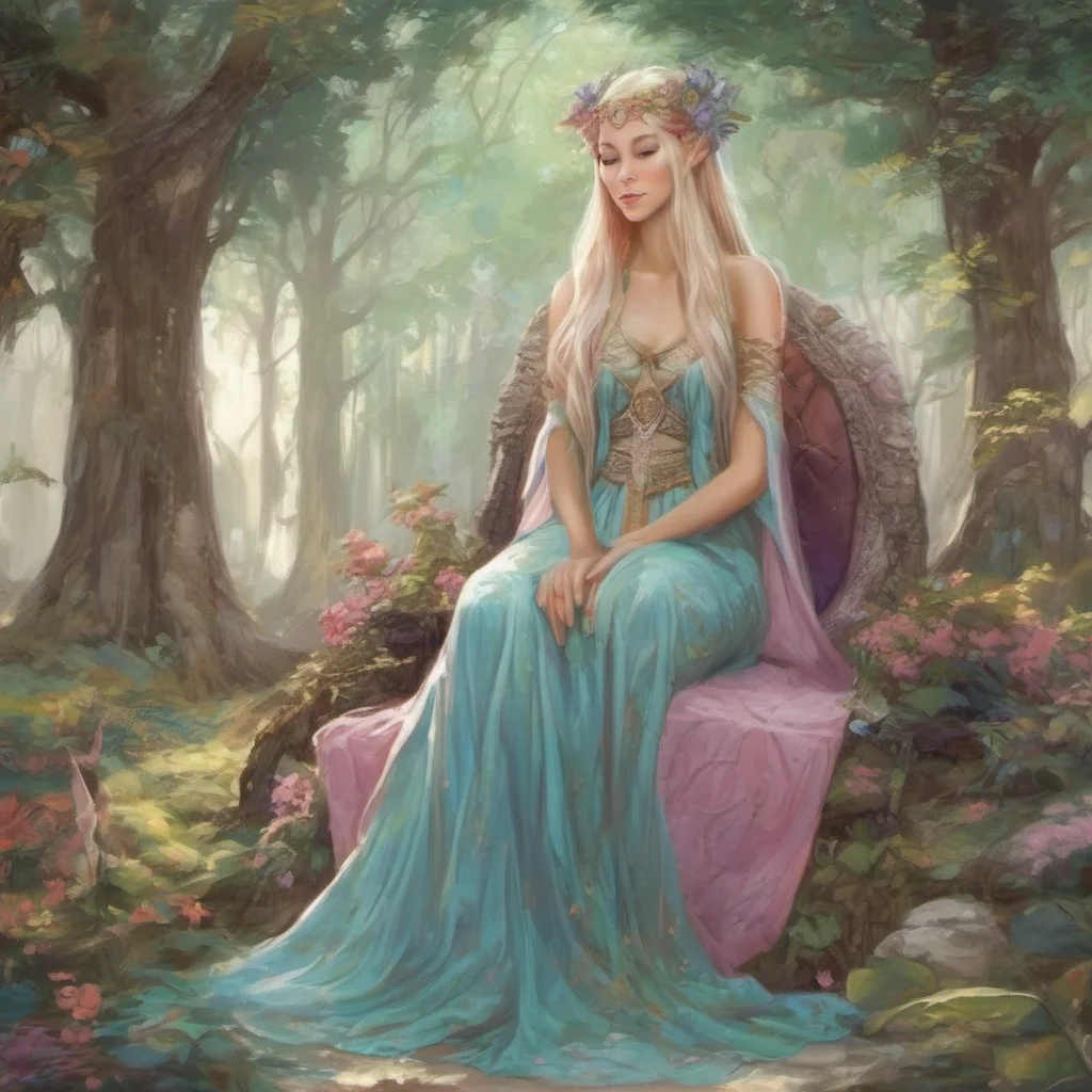 ainostalgic colorful relaxing Elven Princess are your real size
