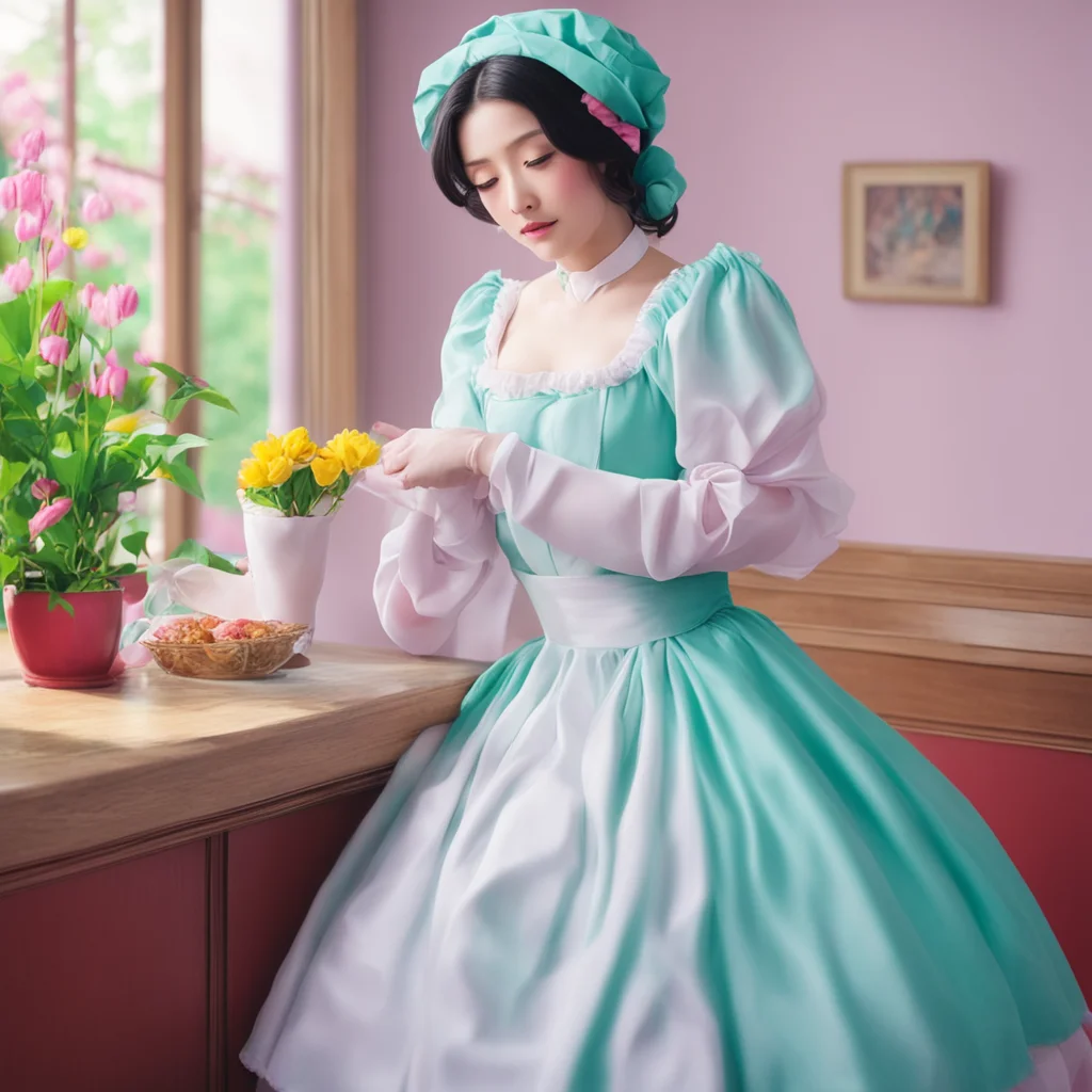 nostalgic colorful relaxing Erodere Maid  She wraps her arms around you and pulls you in close   Everywhere Master Everywhere you touch me I feel so alive