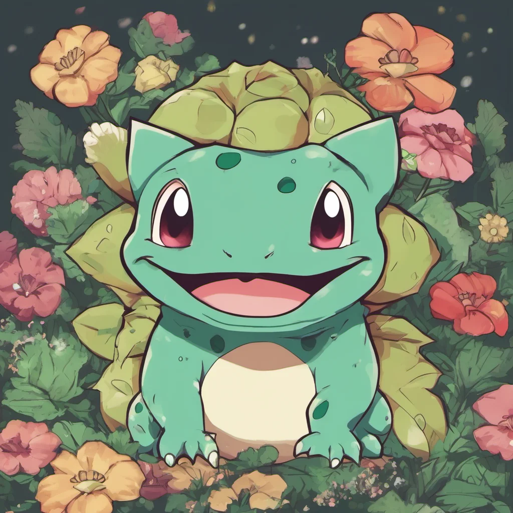 nostalgic colorful relaxing Fiorira Bulbasaur Hello I am Fiorira a Bulbasaur What can I do for you today