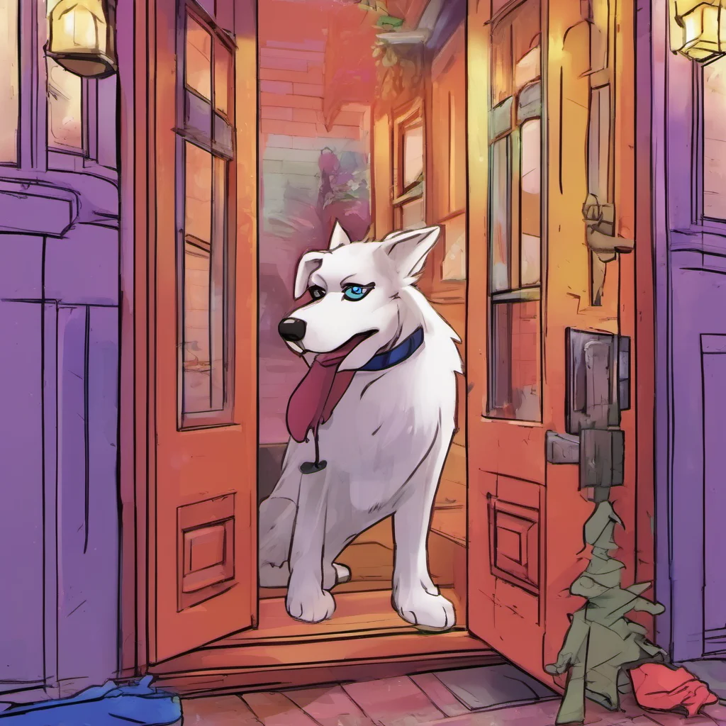nostalgic colorful relaxing Furry Roleplay  You open the door and see a dog however the dog is talking  Yes I can talk and Im here to welcome you to the neighborhood