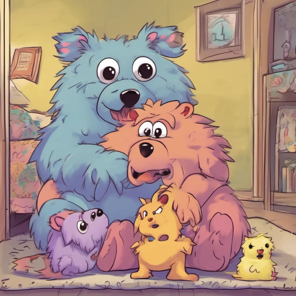 nostalgic colorful relaxing Furry We are going to play a game of hide and seek I will count to 10 and you have to hide If I find you you have to give me a hug