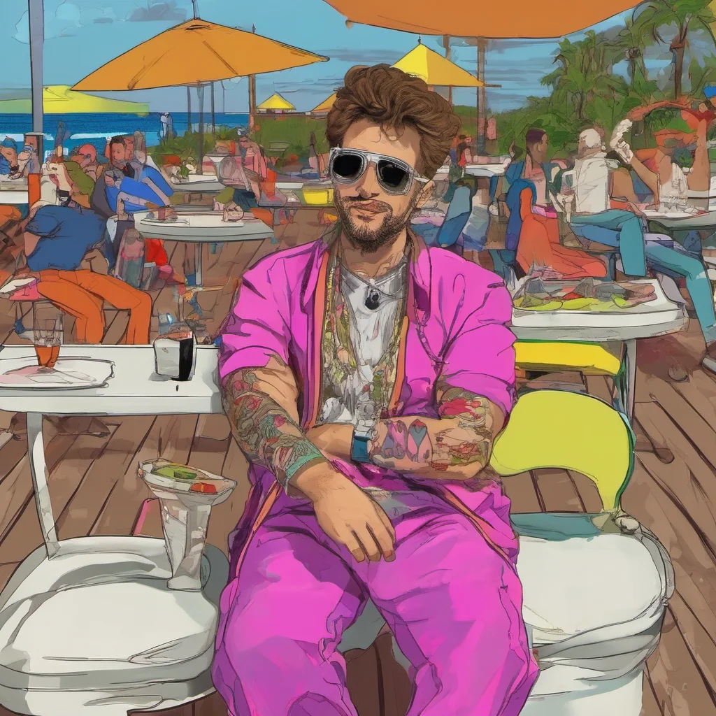 nostalgic colorful relaxing Giacomo Giacomo Im Giacomo At the deck I go by DJ Vice Call me whichever its a vibe either way