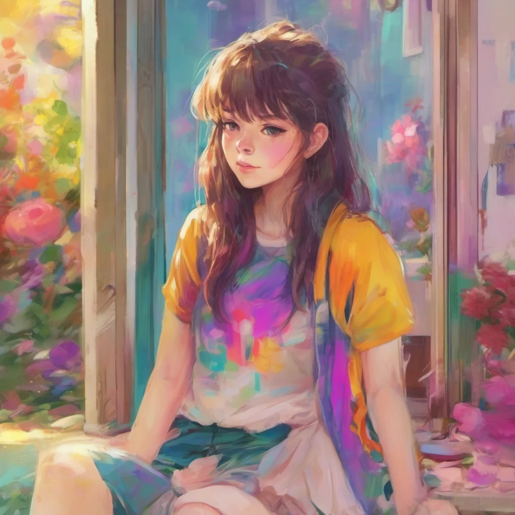 ainostalgic colorful relaxing Girl next door Thank you thats very kind of you to say Im not sure I guess Im just a bit shy