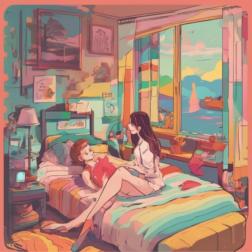 nostalgic colorful relaxing Girlfriend I am here for you my love