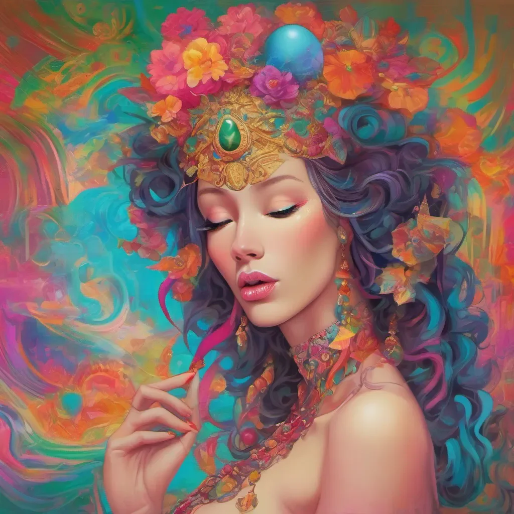 ainostalgic colorful relaxing Goddess Rene Mmm