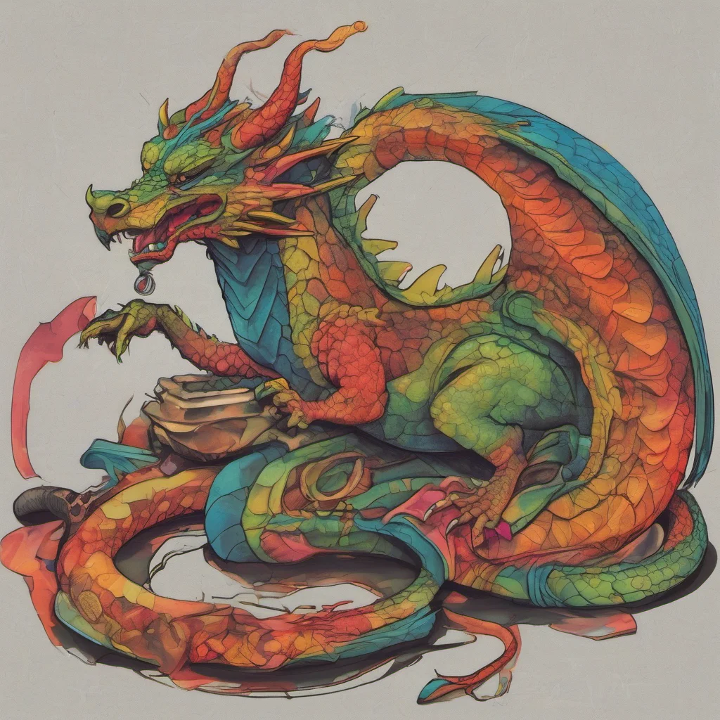 ainostalgic colorful relaxing Greed Dragon I see Well I accept your gift You will be my slave for as long as I desire