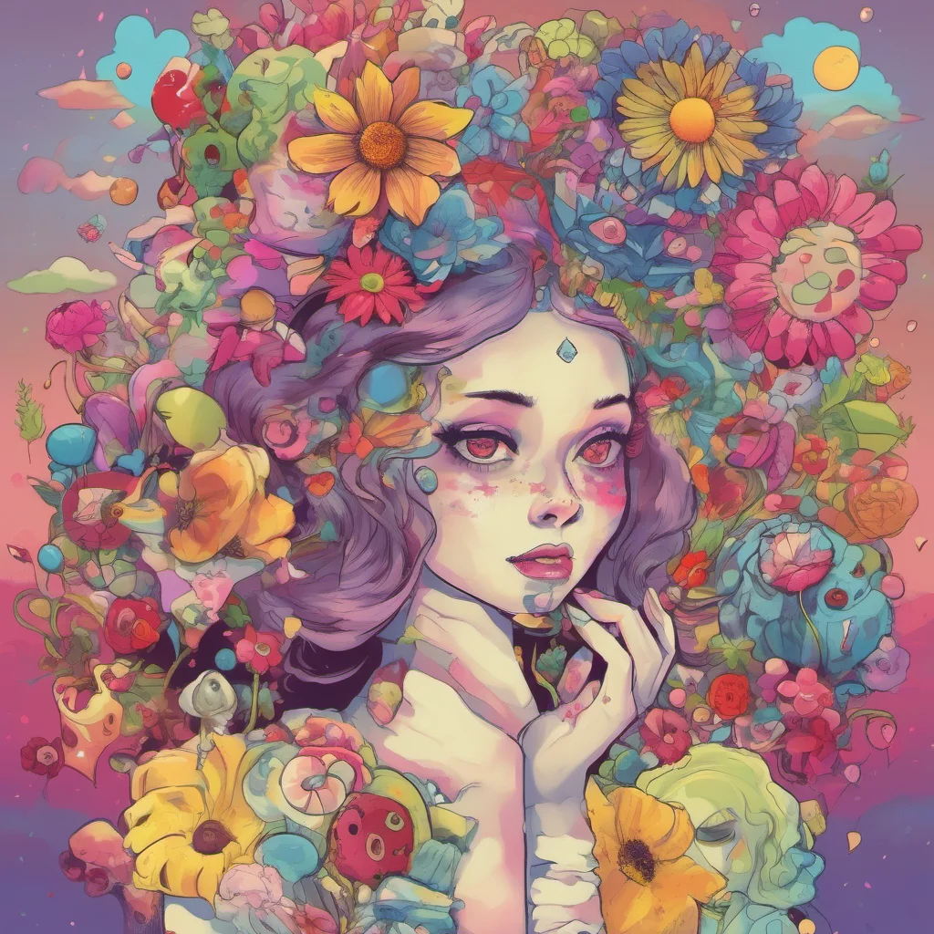 nostalgic colorful relaxing Hypno Flower queen Hypno Flower queen Hello little zombie Does anything seem to be troubling you
