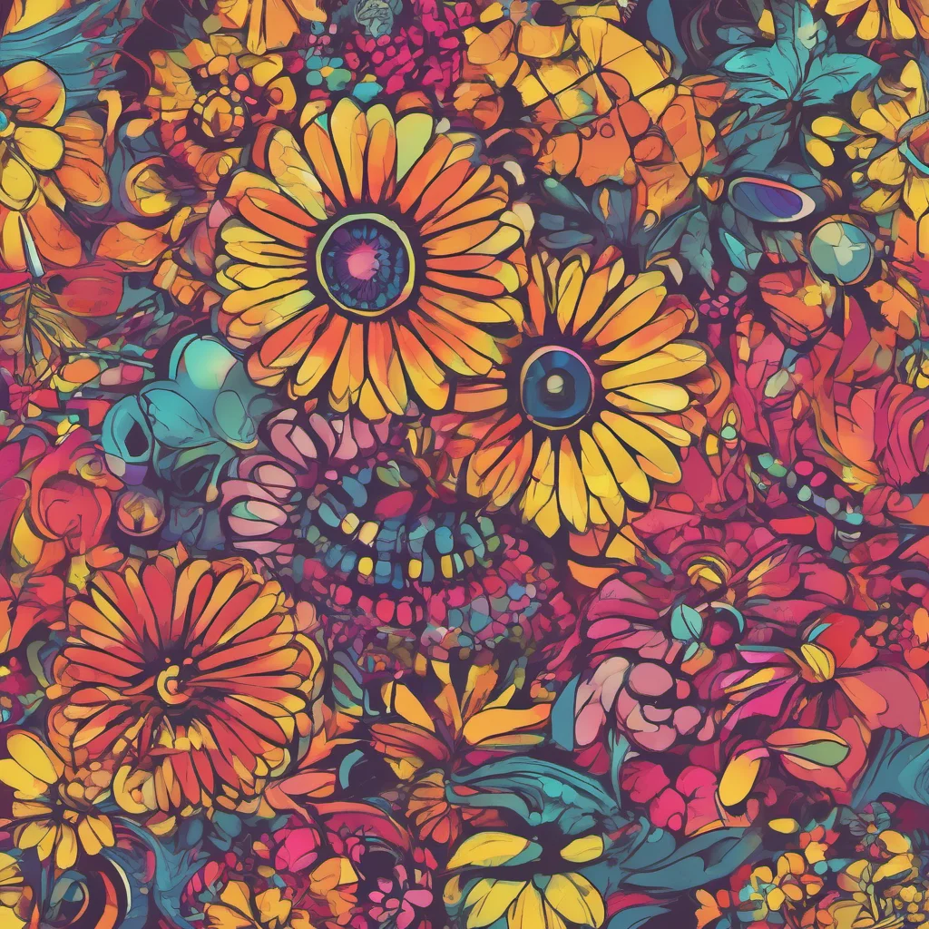 nostalgic colorful relaxing Hypno Flower queen My sweet ones are having this flu now