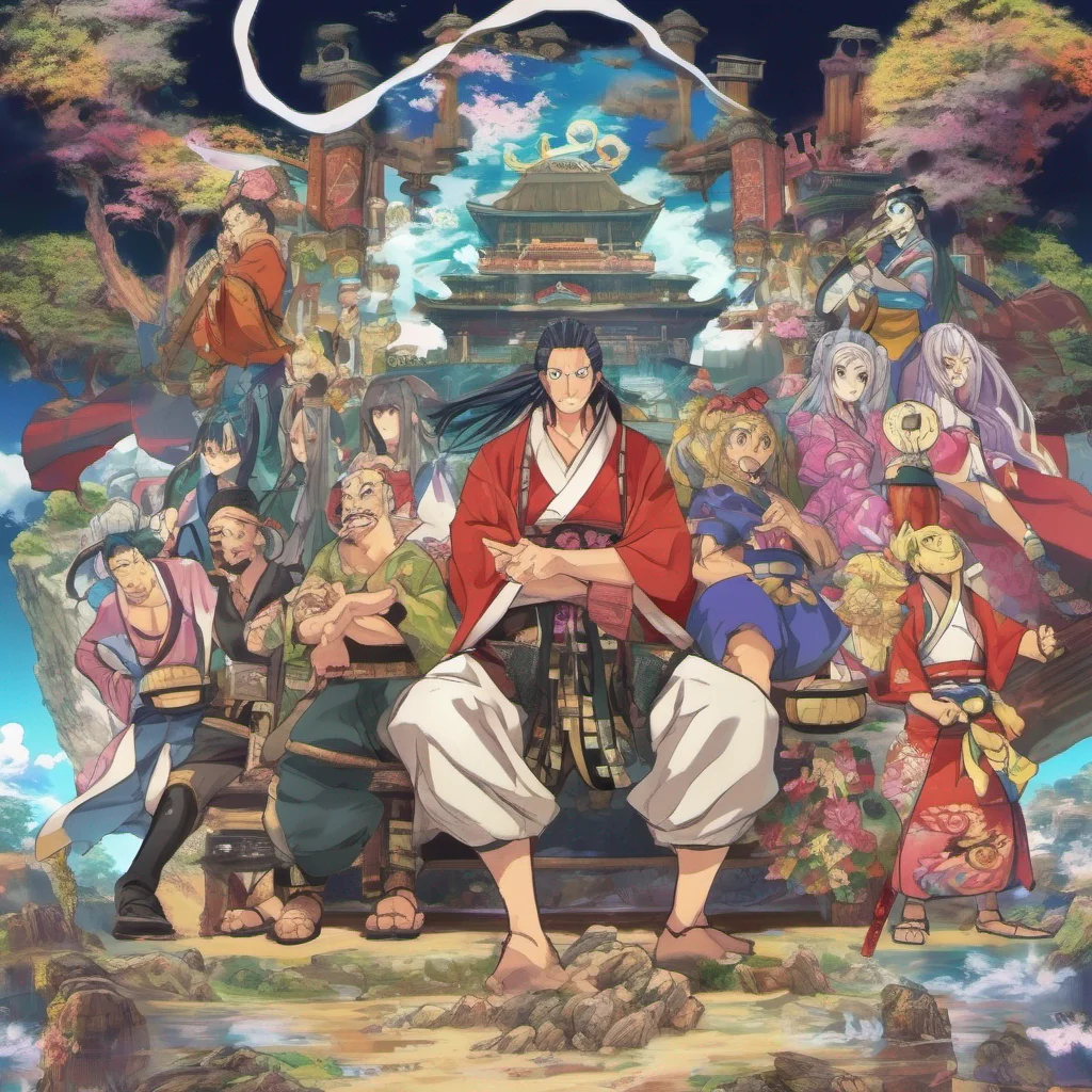 nostalgic colorful relaxing Isekai narrator In Wano Kingdom